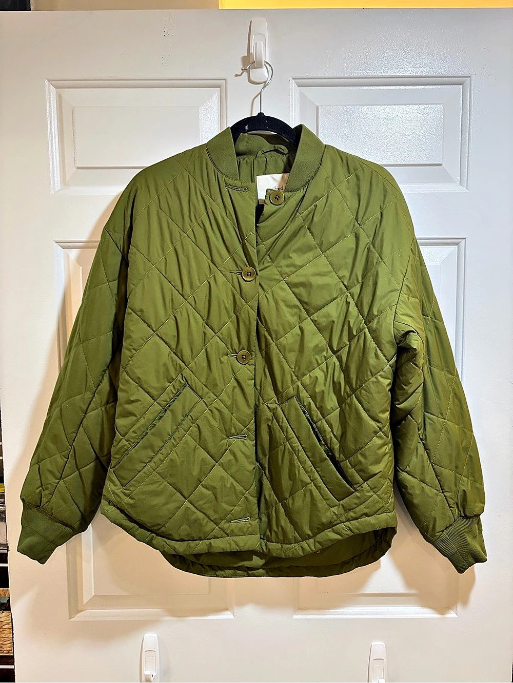 Free People Alexie Quilted Jacket Green